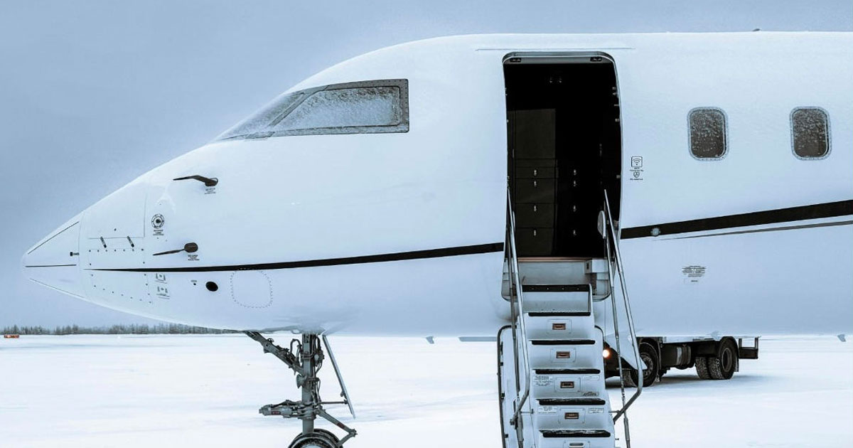 Private jet offering luxury aviation services