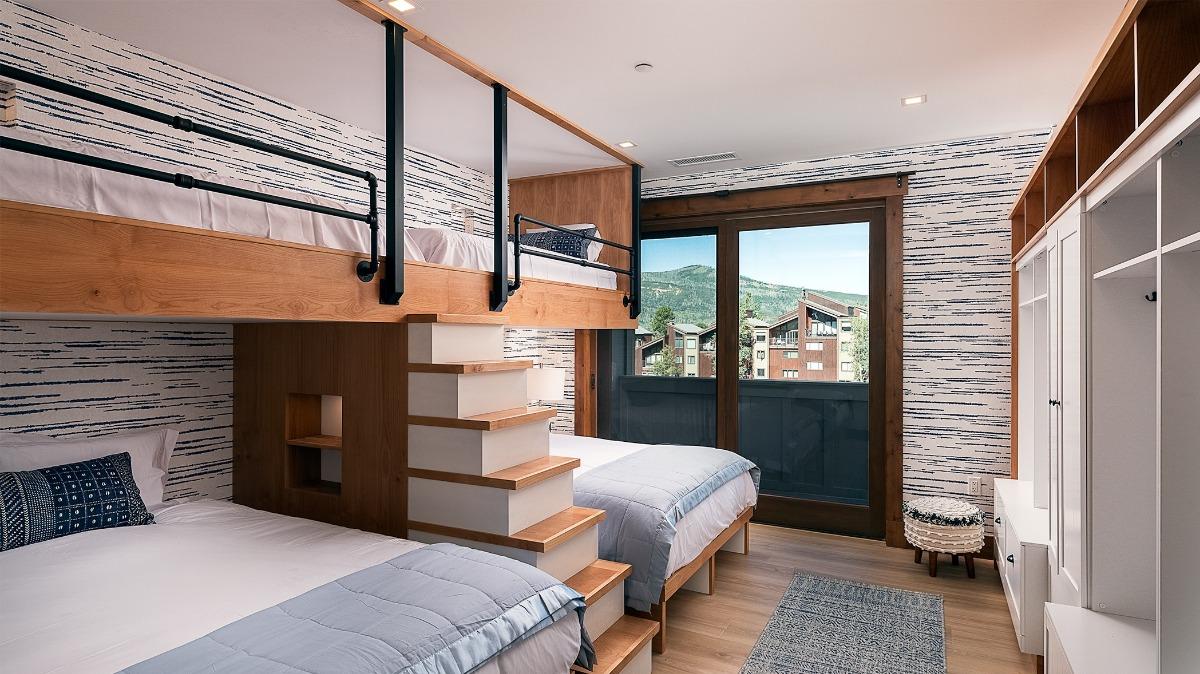 One Steamboat Place 306 Three Forks Mountain bunk room with three bunk beds