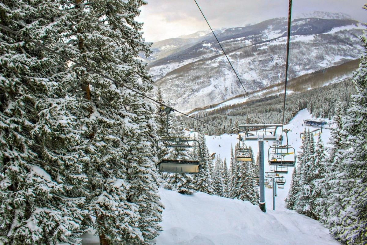 Holiday vacation rentals in Colorado view from ski lift